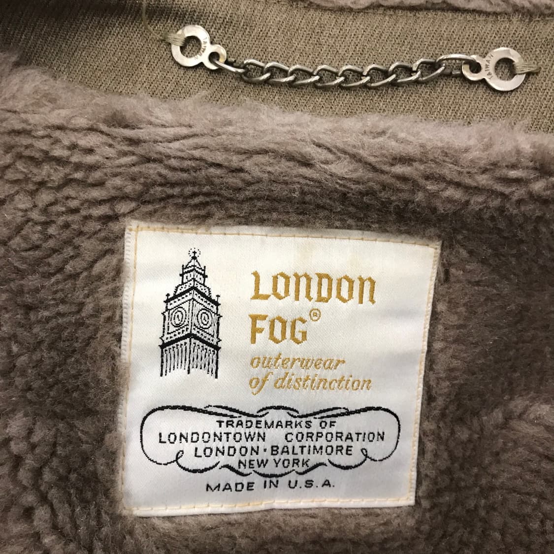 런던포그 70-80s  모피안감 USA메이드 모직코트 [42] 상품이미지4