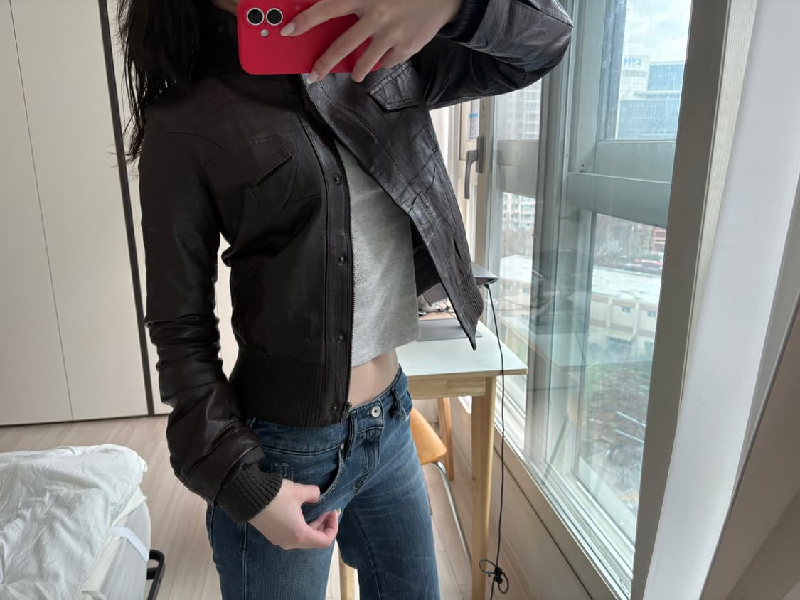 Vintage Mood Leather Jacket 상품이미지1