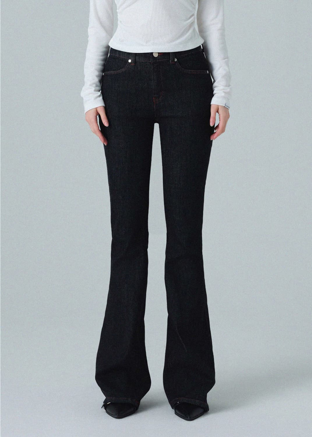 누아서울 스티치 부츠컷진 블랙 2 사이즈 상품이미지4