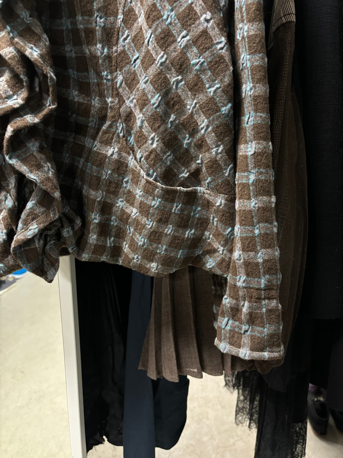 센소유니코 I+mu 체크 울자켓 상품이미지5