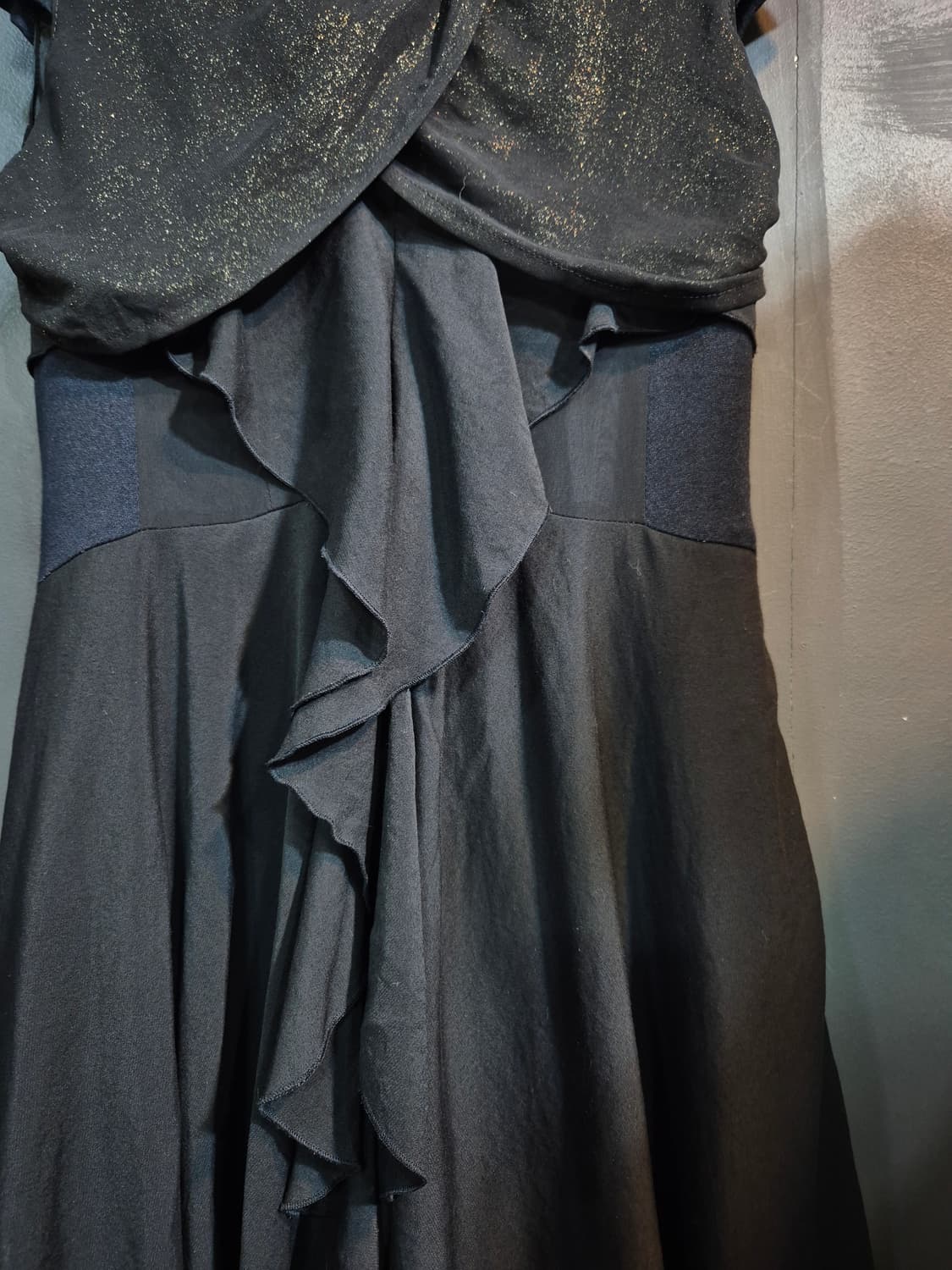 디자이너 DOHYUN 블랙 프릴 원피스 S 상품이미지4