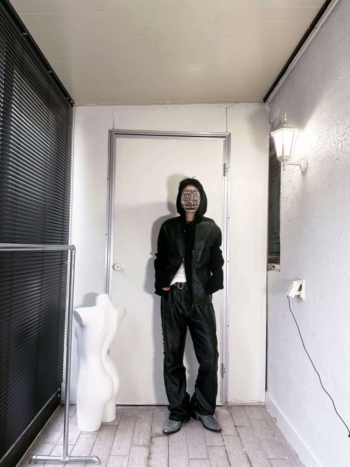neilbarret leather two way zip-up jacket 상품이미지4