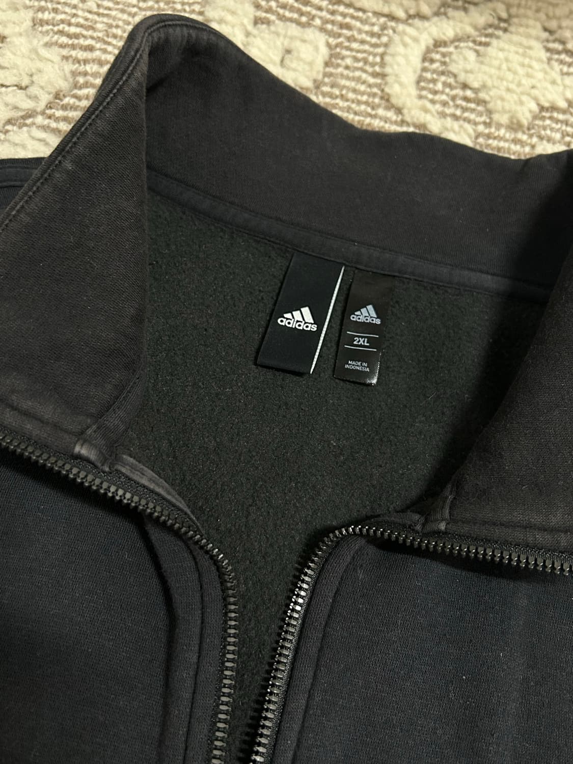 희귀매물 아디다스 카키배색 면 트랙탑 져지 상품이미지2