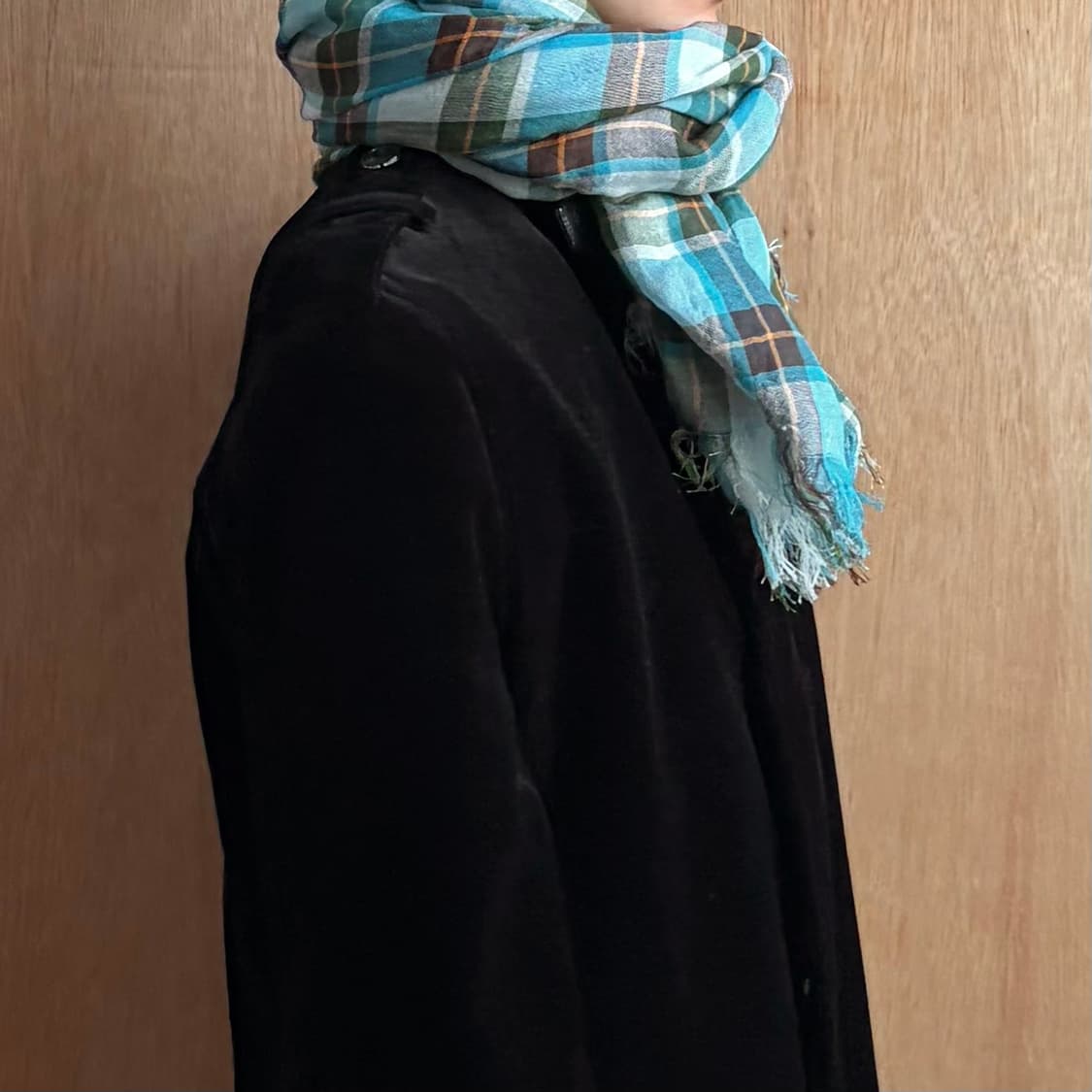 꼼데가르송 옴므 체크 패턴 머플러 상품이미지3