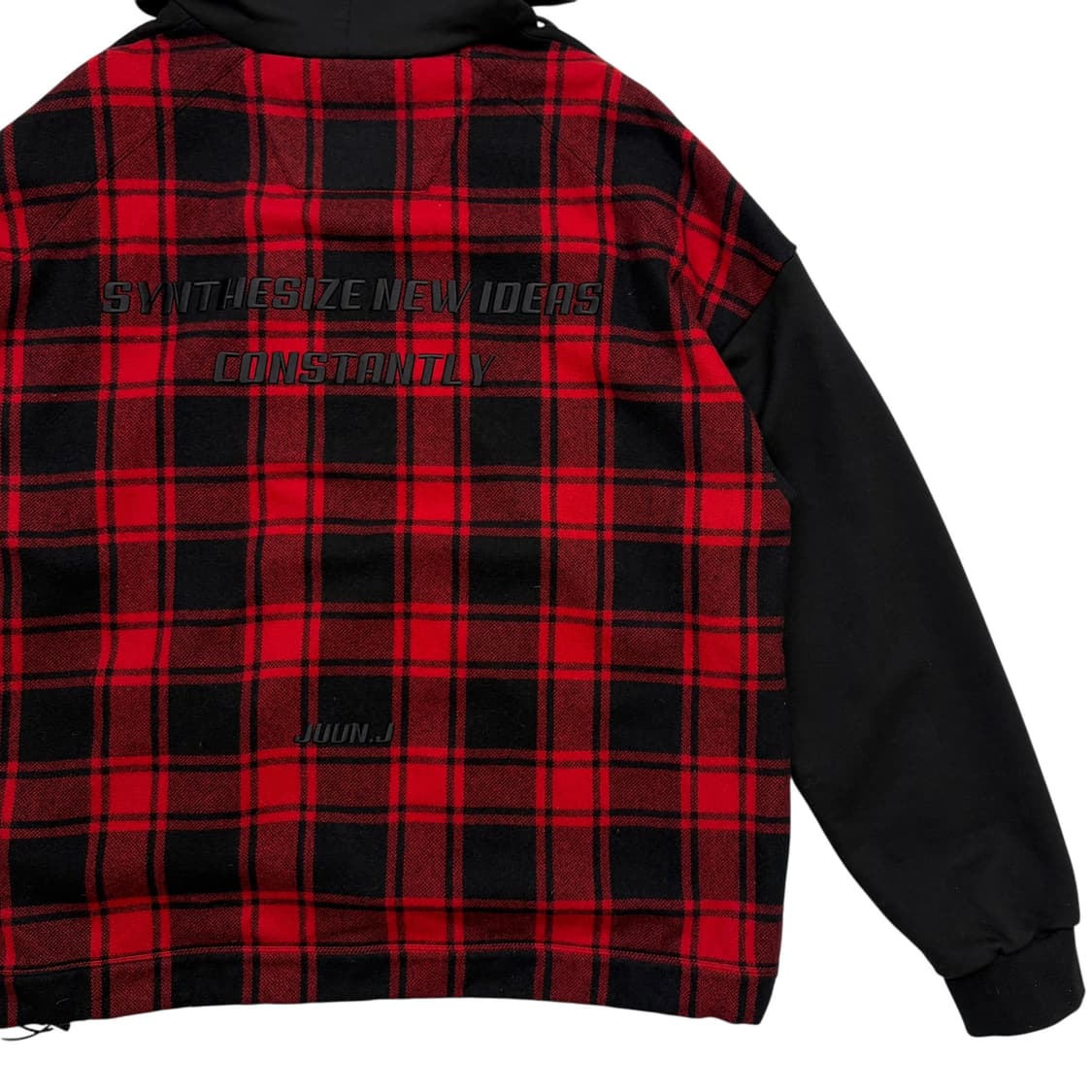 준지 체크 오버핏 후드티 M 상품이미지3