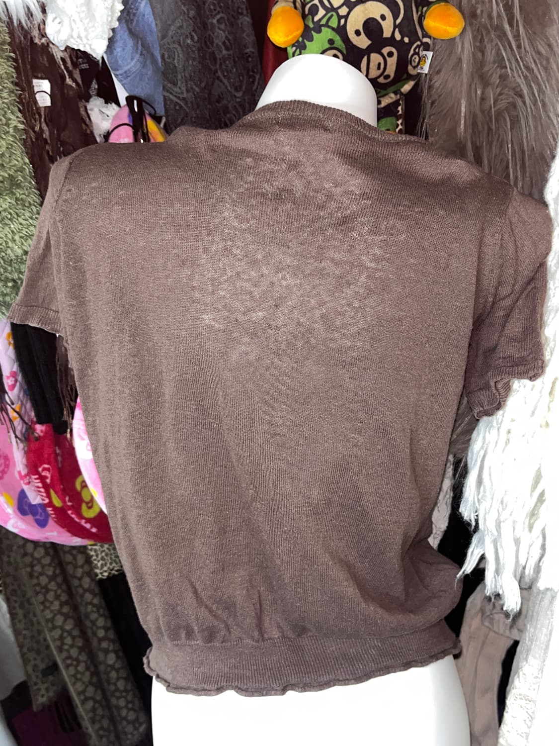 쿠마모리 브라운 레이스 가디건 상품이미지2