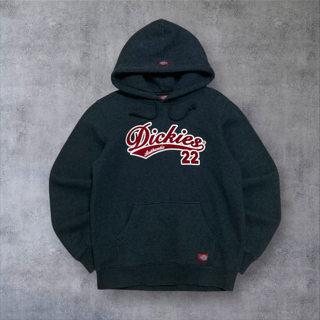 디키즈 스펠아웃 빅로고 차콜 후드티 상품이미지1