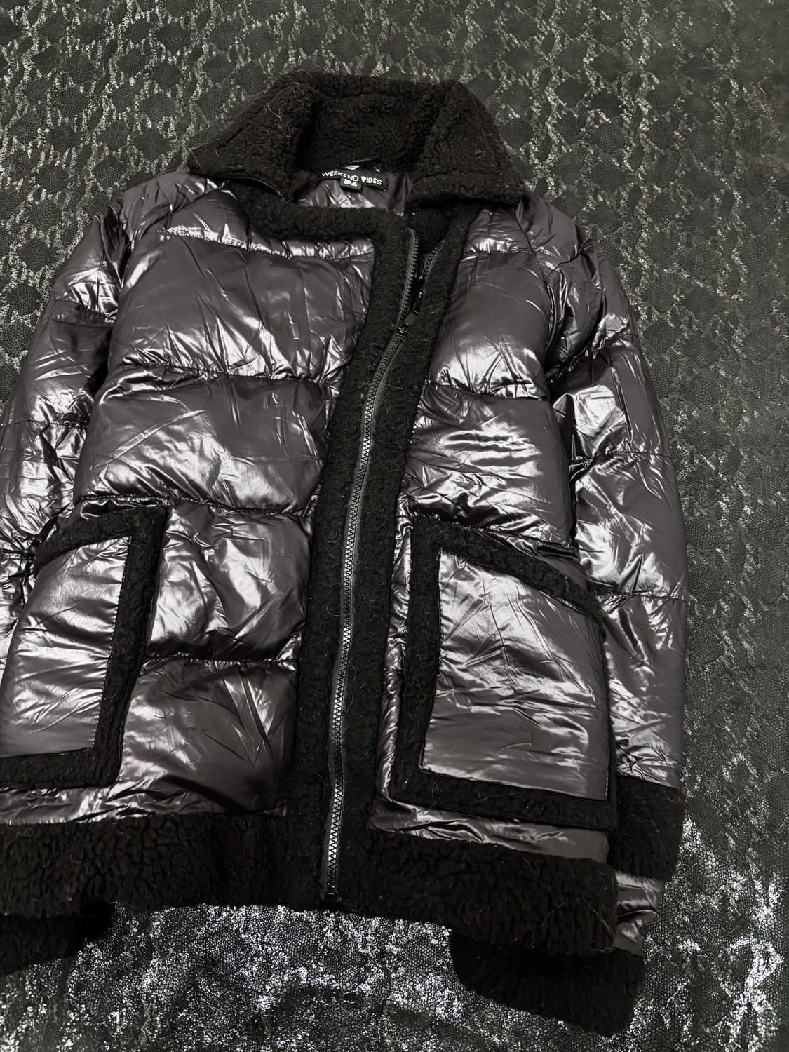 “Vintage” Y2K Mood Black Side Zipper Pad 상품이미지5