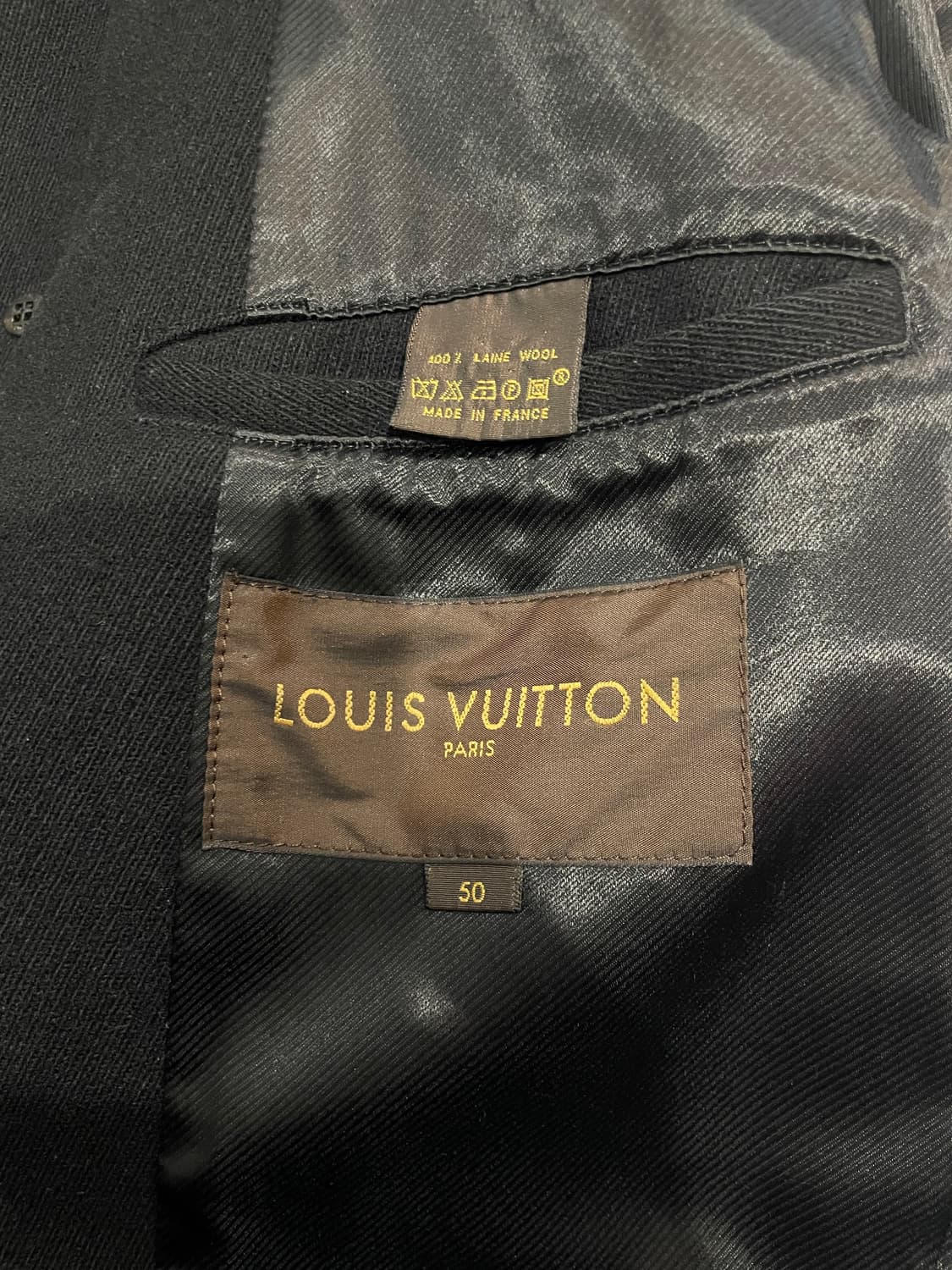 루이비통 블랙 롱 울 코트 50 정품 상품이미지7