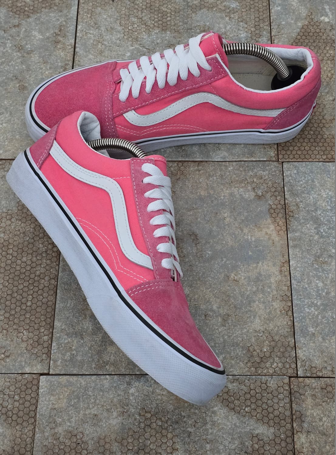 (250)반스 올드스쿨 핑크 화이트 상품이미지4