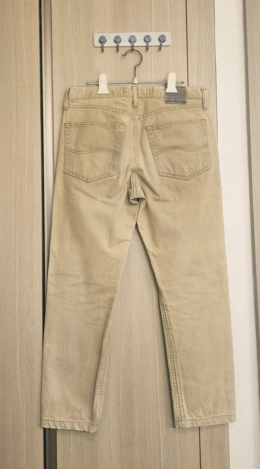 (현지구입정품)Lee 리 베이지 빈티지 데님 팬츠 레귤러핏 31.5인치 상품이미지3