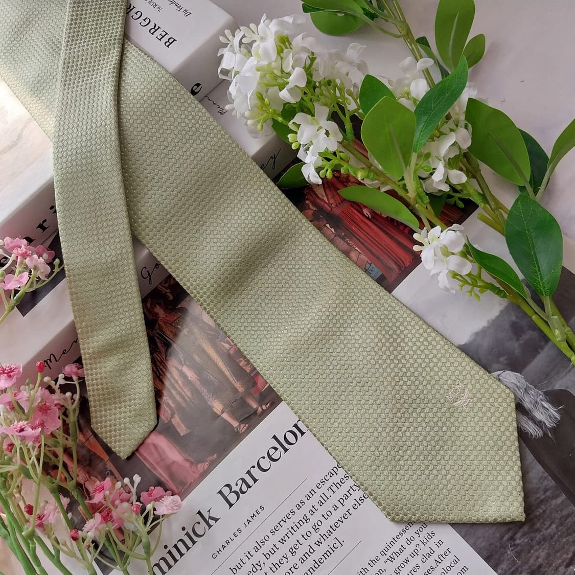 엠씨엠 실크 민트 자카드 패턴 넥타이 8.5cm A+등급 K2113
 상품이미지2