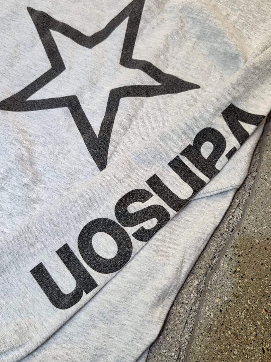 Vanson 밴슨 오트밀그레이 레터링 롱슬리브 상품이미지6