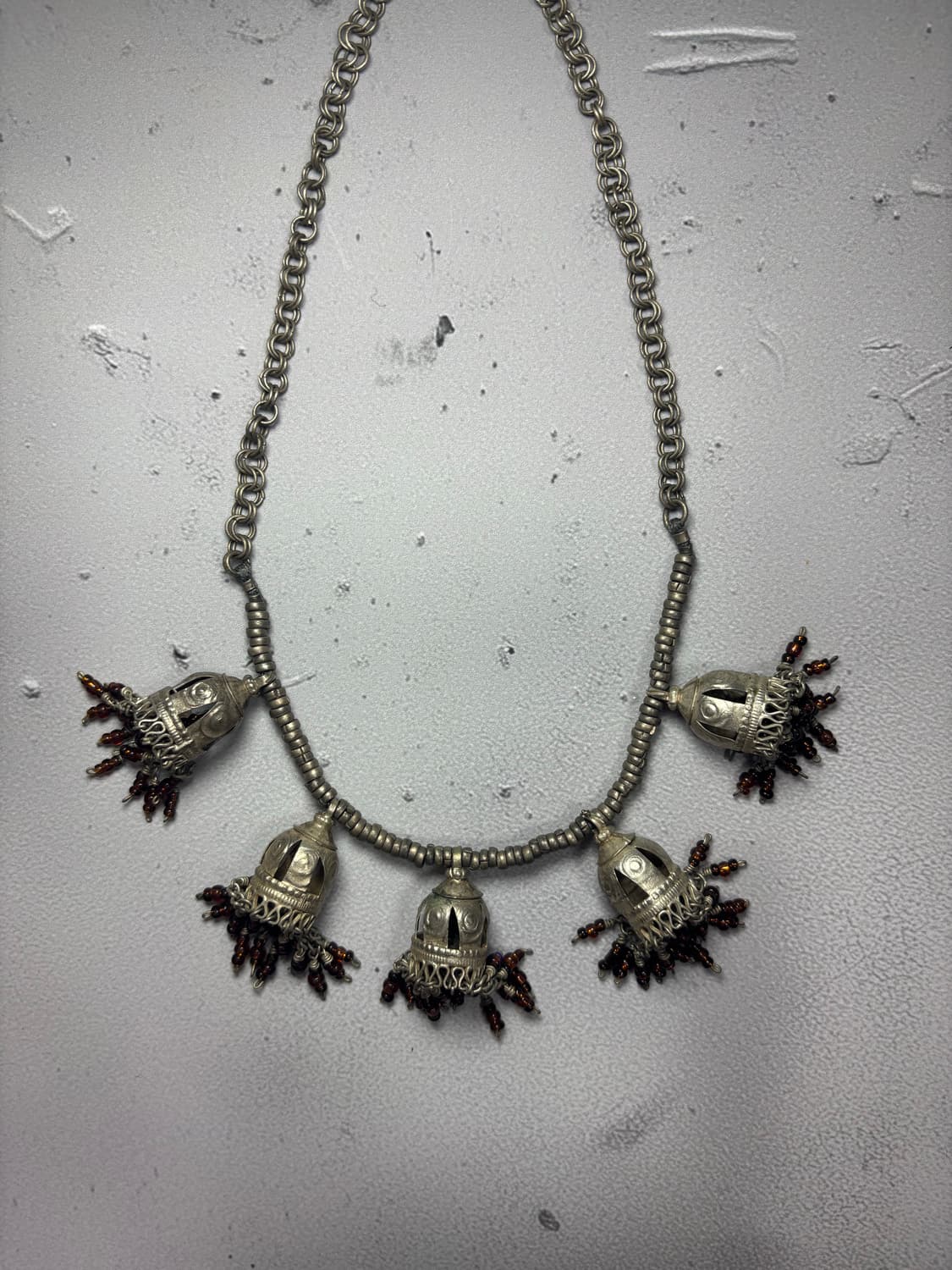 Metallic ornamental necklace 상품이미지2