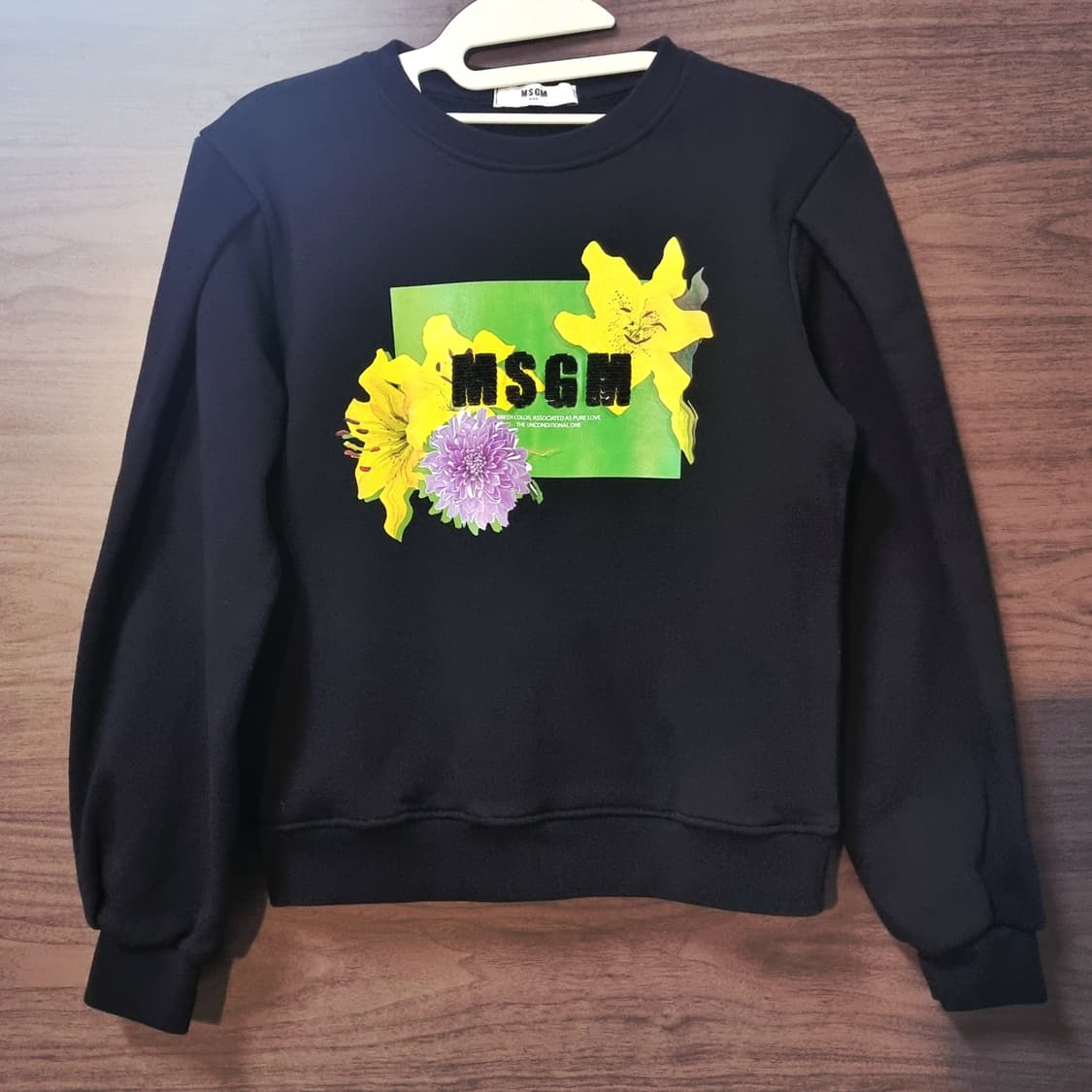 MSGM 스팽글비즈로고 컬러프린팅 안감기모 맨투맨 (44-55) 상태최상 상품이미지1