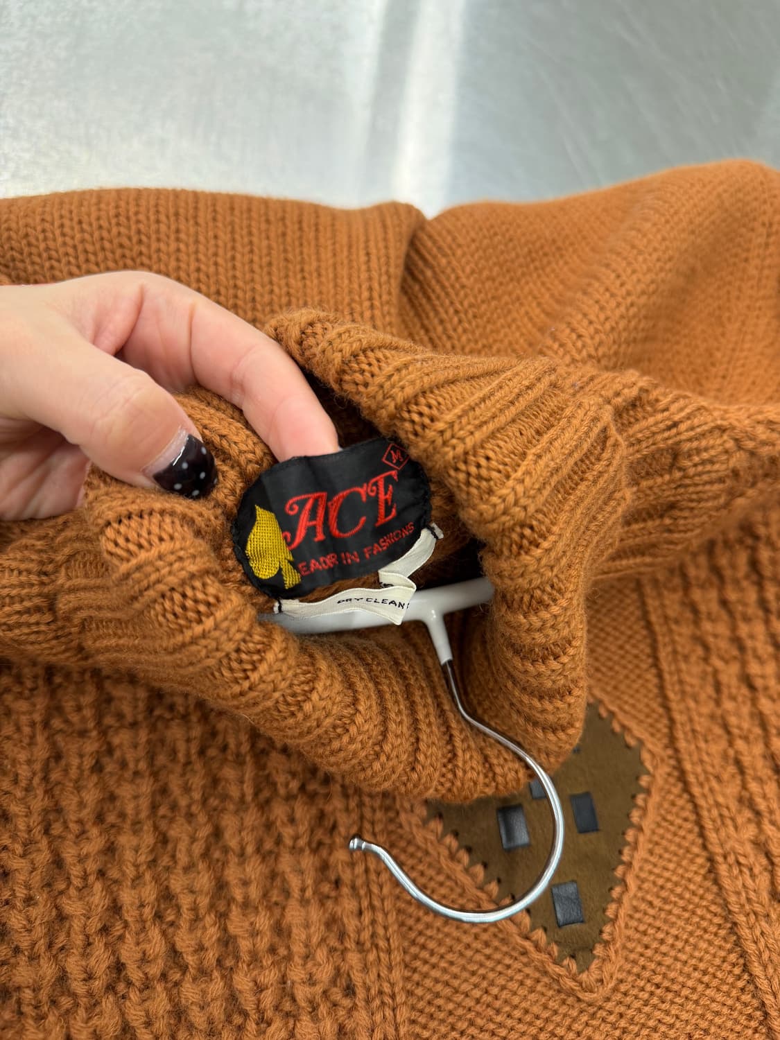 일본빈티지 아가일 포인트 카멜 터틀넥 상품이미지9