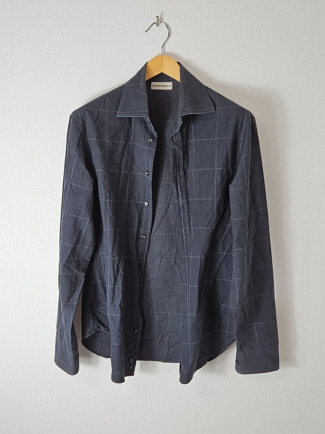 엠포리오 아르마니 이태리 체크셔츠 코튼 옴므 M 상품이미지1