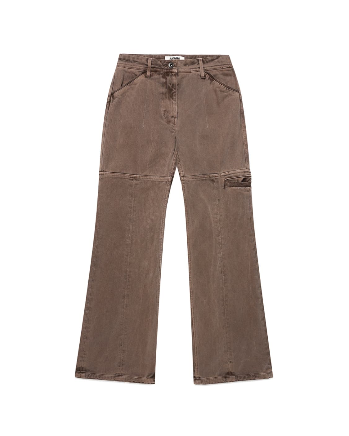 SYMM Side Pocket Flared Pants (Brown) 상품이미지3