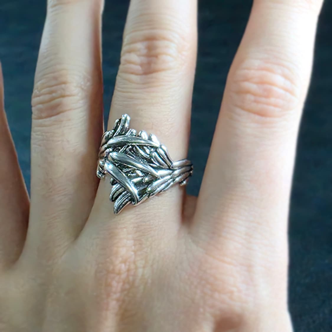 Helmire 백동 남자 엔틱 빈티지 명품 천사 날개 반지 상품이미지6