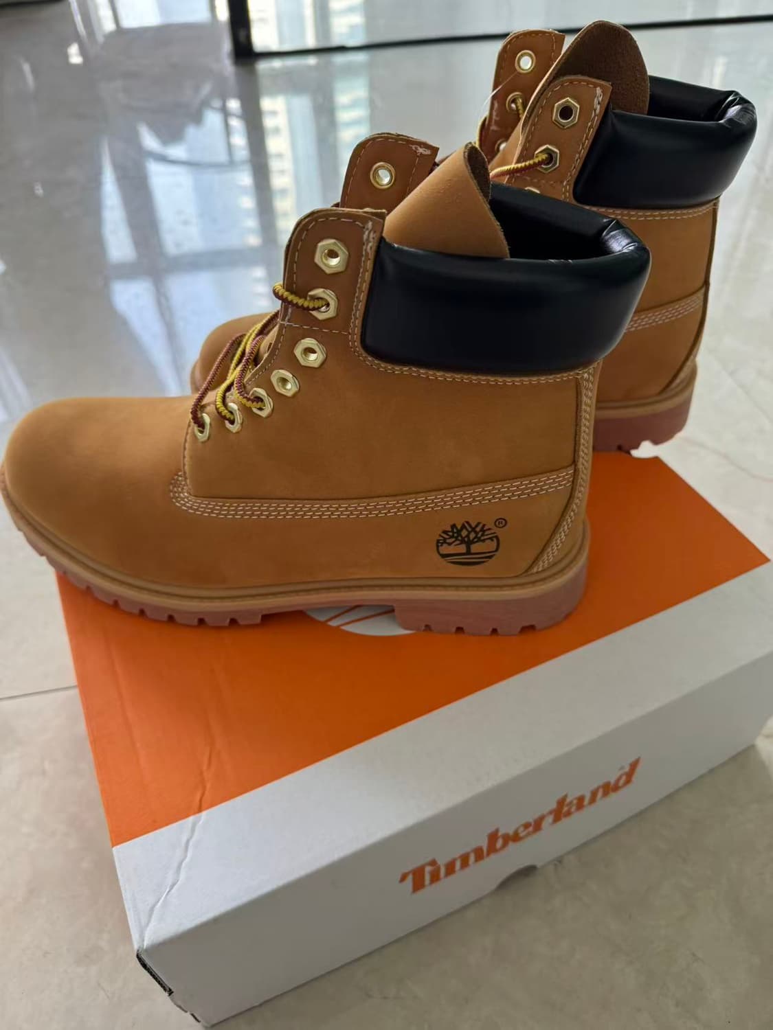 팀버랜드 프리미엄 6인치 워터프루프 부츠 위트 누벅 - 와이드 270mm 상품이미지1