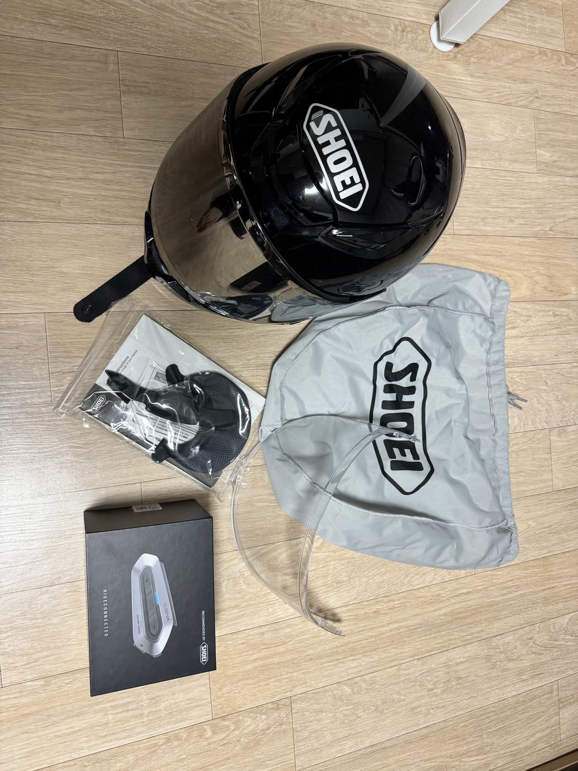 쇼에이 Z-8 블랙헬멧 하만카돈 세나 STL -EXT 풀세트 상품이미지1