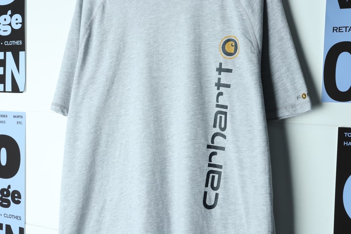 (XL-3XL) 칼하트 반팔 티셔츠 USA 그레이 빅로고-H33334 상품이미지6