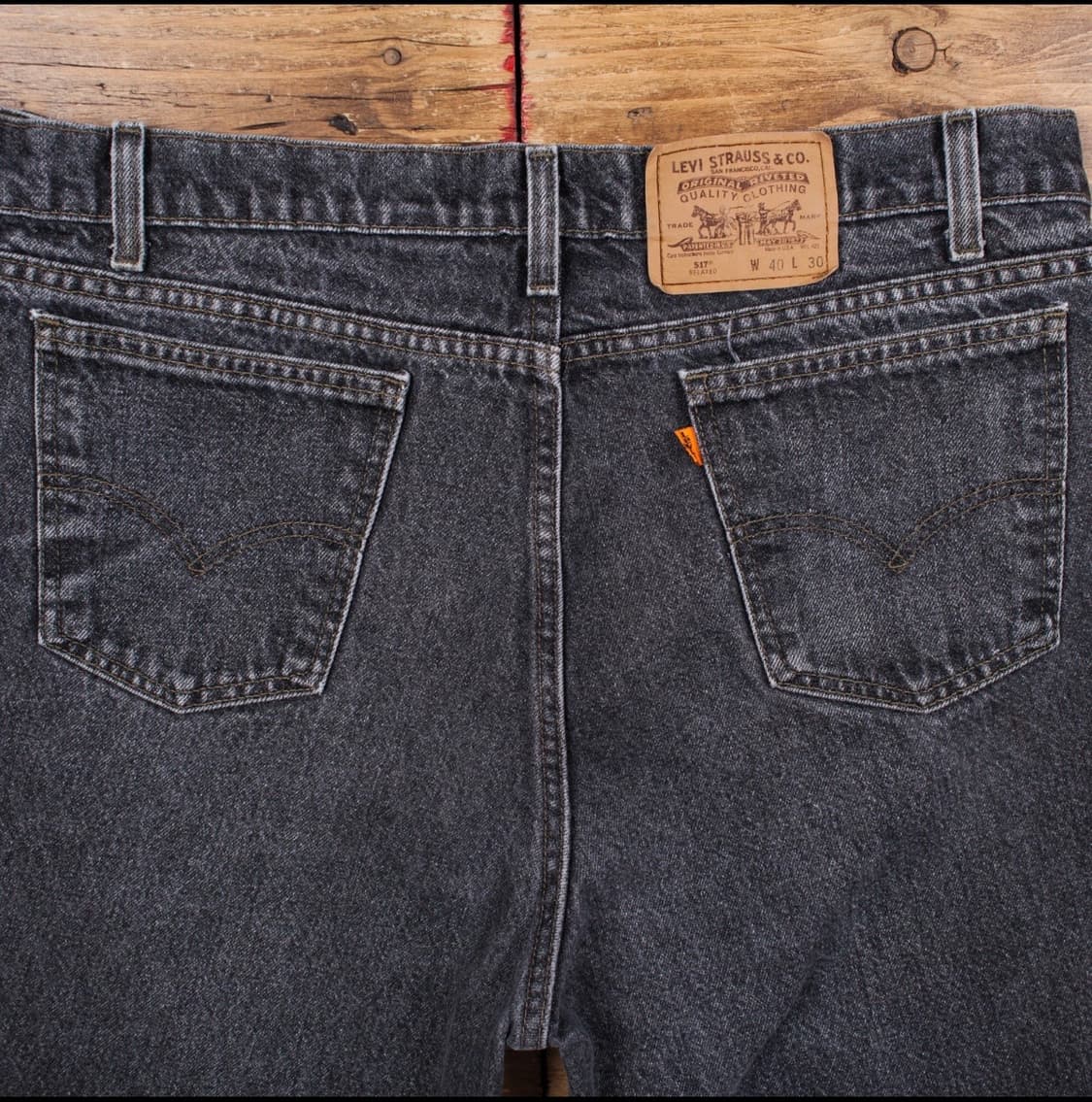 [38x30] 90‘s 리바이스 517 흑청 오렌지탭 상품이미지3