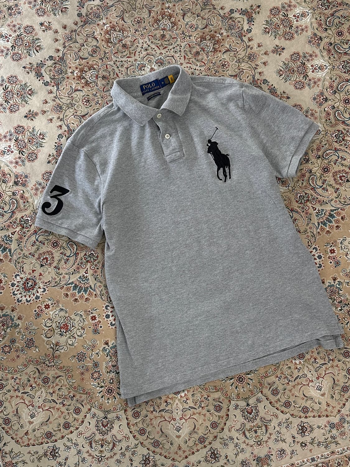 폴로 랄프로렌 그레이/블랙 빅포니 카라티  상품이미지3