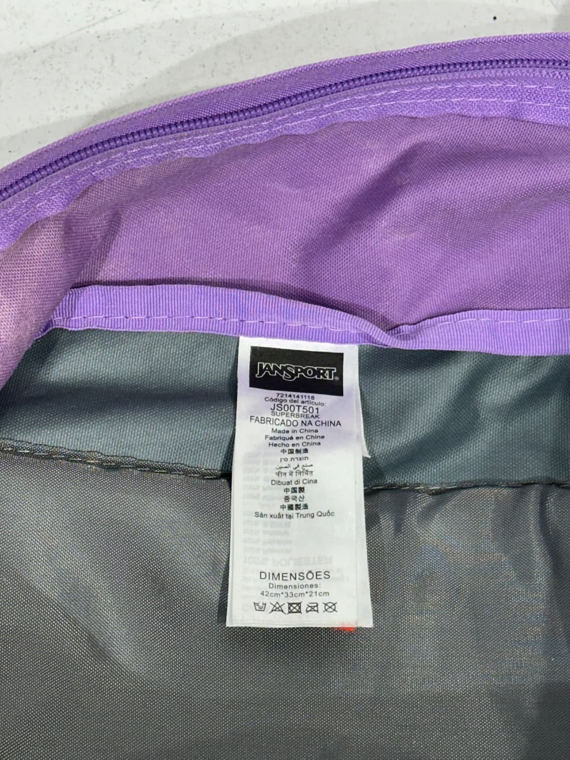 잔스포츠 x 로라로라 콜라보 하이틴 연보라 백팩 책가방 상품이미지6