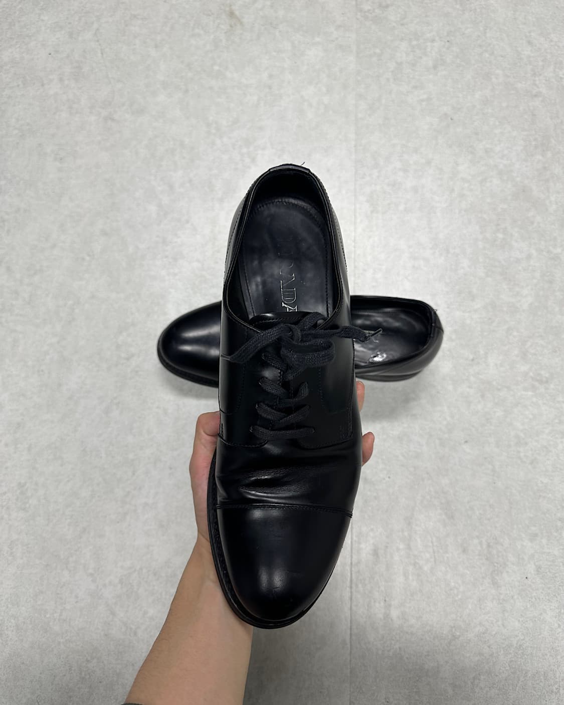 프라다 레더 더비 슈즈 상품이미지2