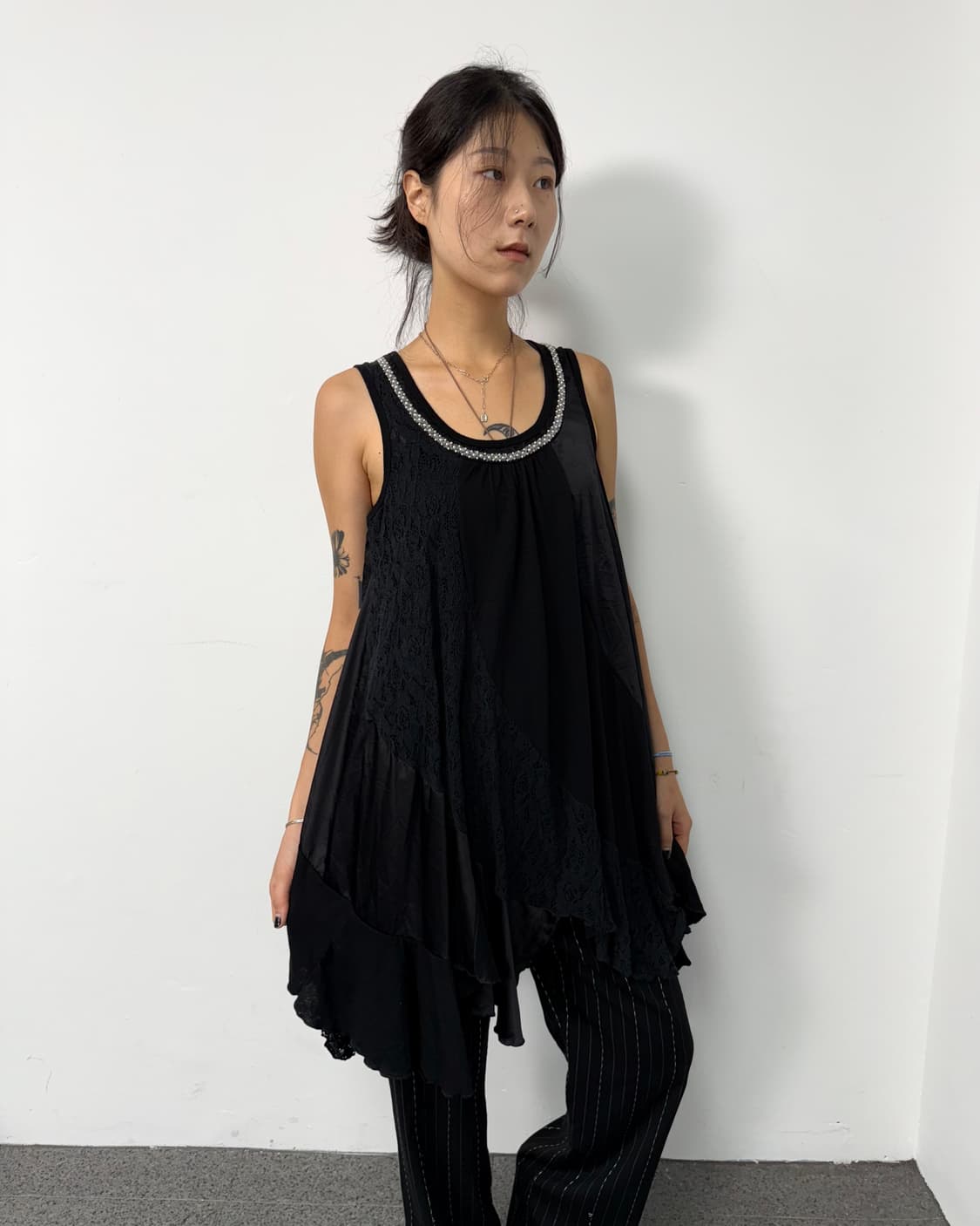 vintage asymmetrical panel dress 상품이미지2