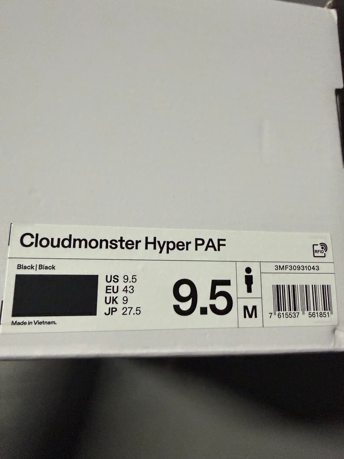 (275) 온파프 온러닝 파프 ON x PAF 클라우드몬스터 하이퍼 블랙 상품이미지6