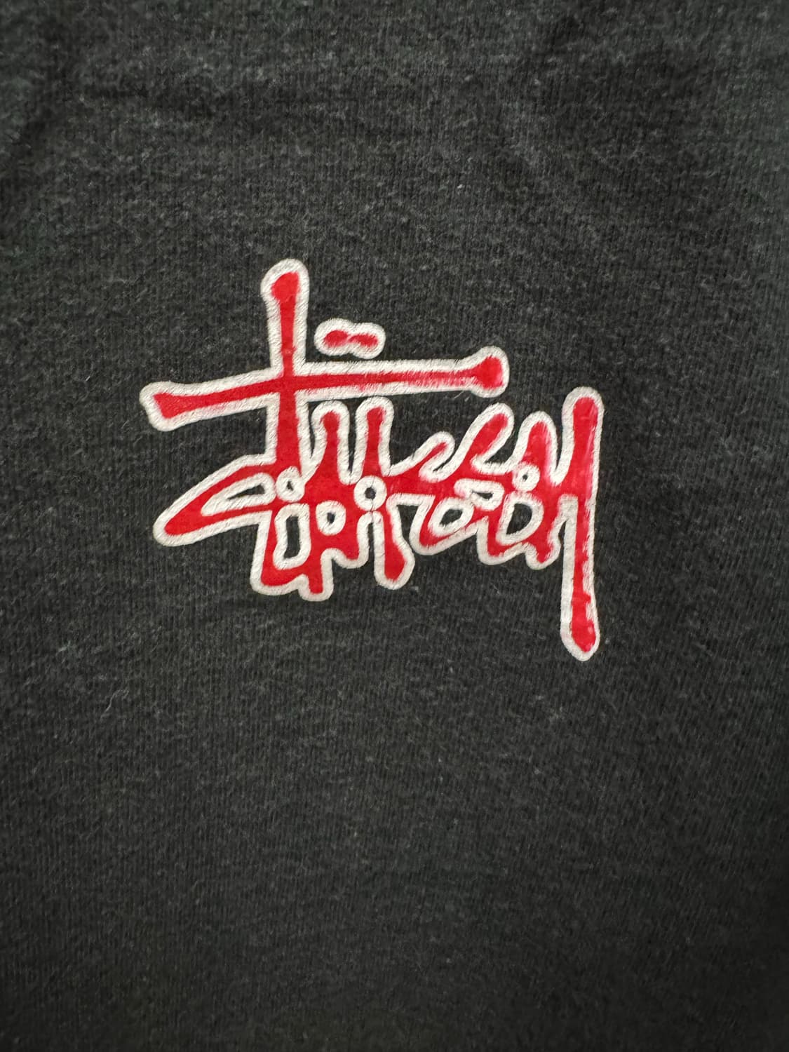 STUSSY 그래픽 백프린트 반팔 티셔츠 (블랙) 상품이미지8