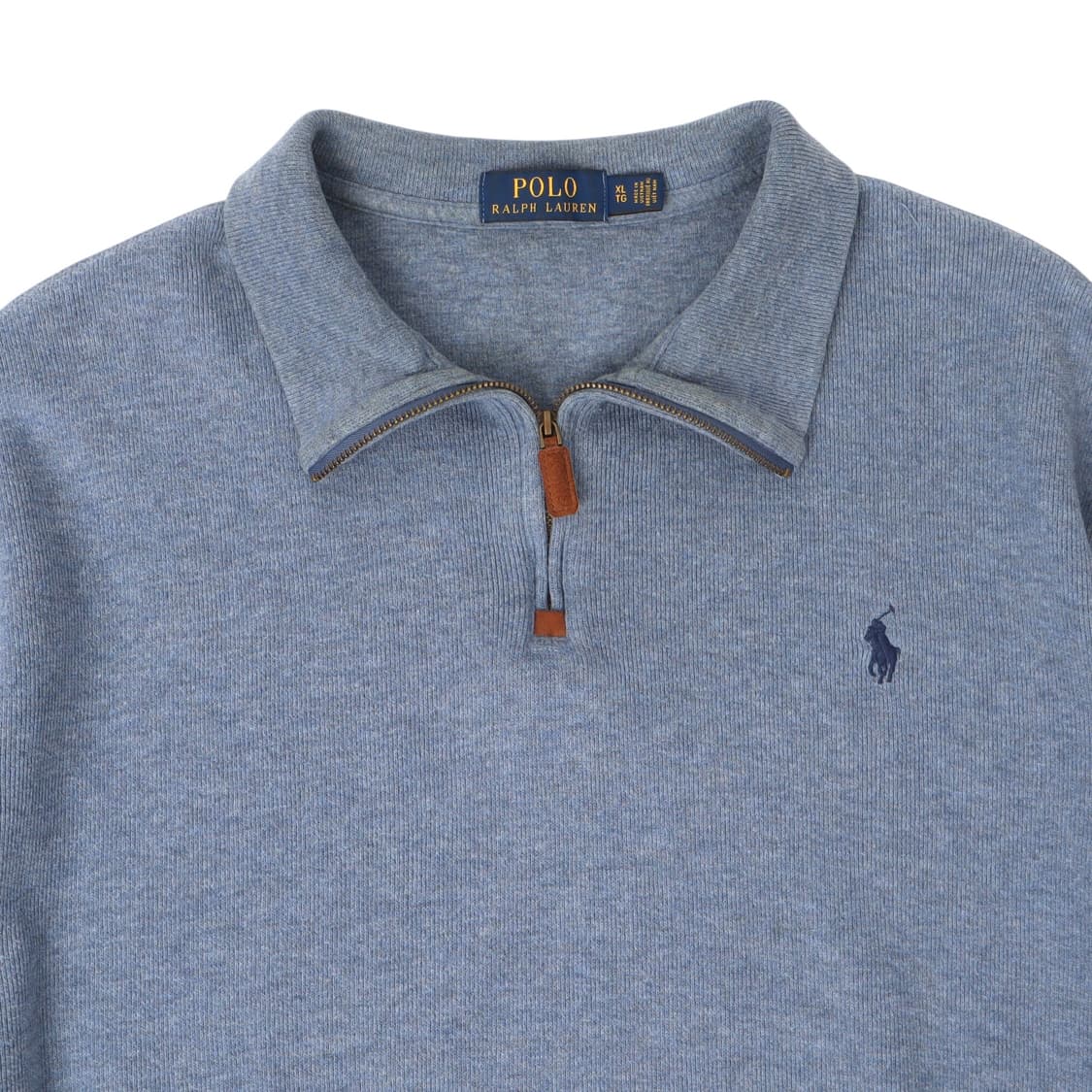 폴로 랄프로렌 블루 하프집 코튼 니트 상품이미지2