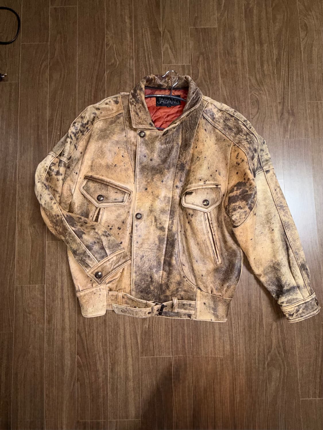 유럽 빈티지 가죽 봄버 자켓 상품이미지7