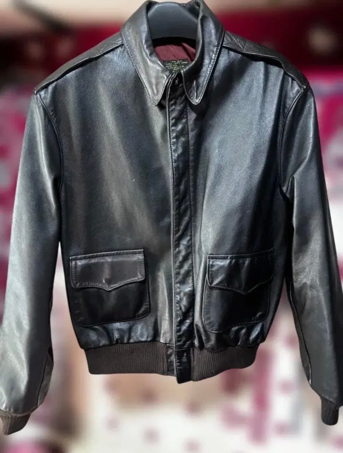 A-2 플라이트 자켓 가죽 다크 브라운 42 상품이미지1