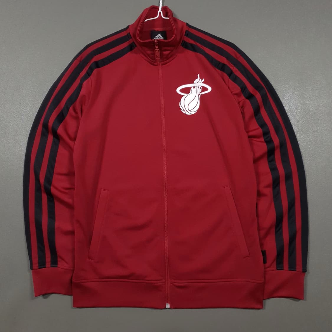 아디다스 희귀 대장급 NBA 마이애미 히트 버건디 트랙탑 볼드 삼선 져지 상품이미지1