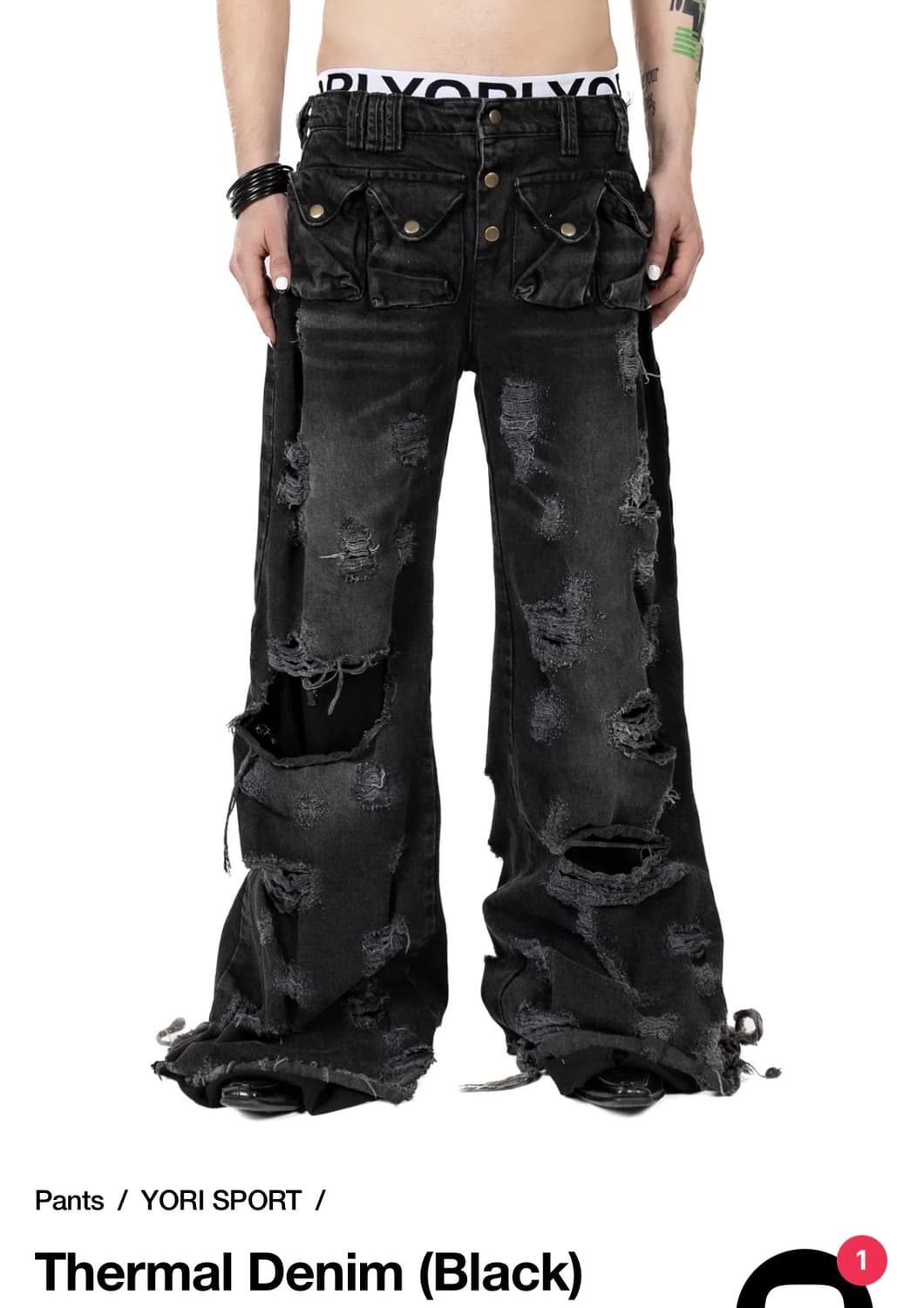 yori sports black terminal denim 상품이미지1