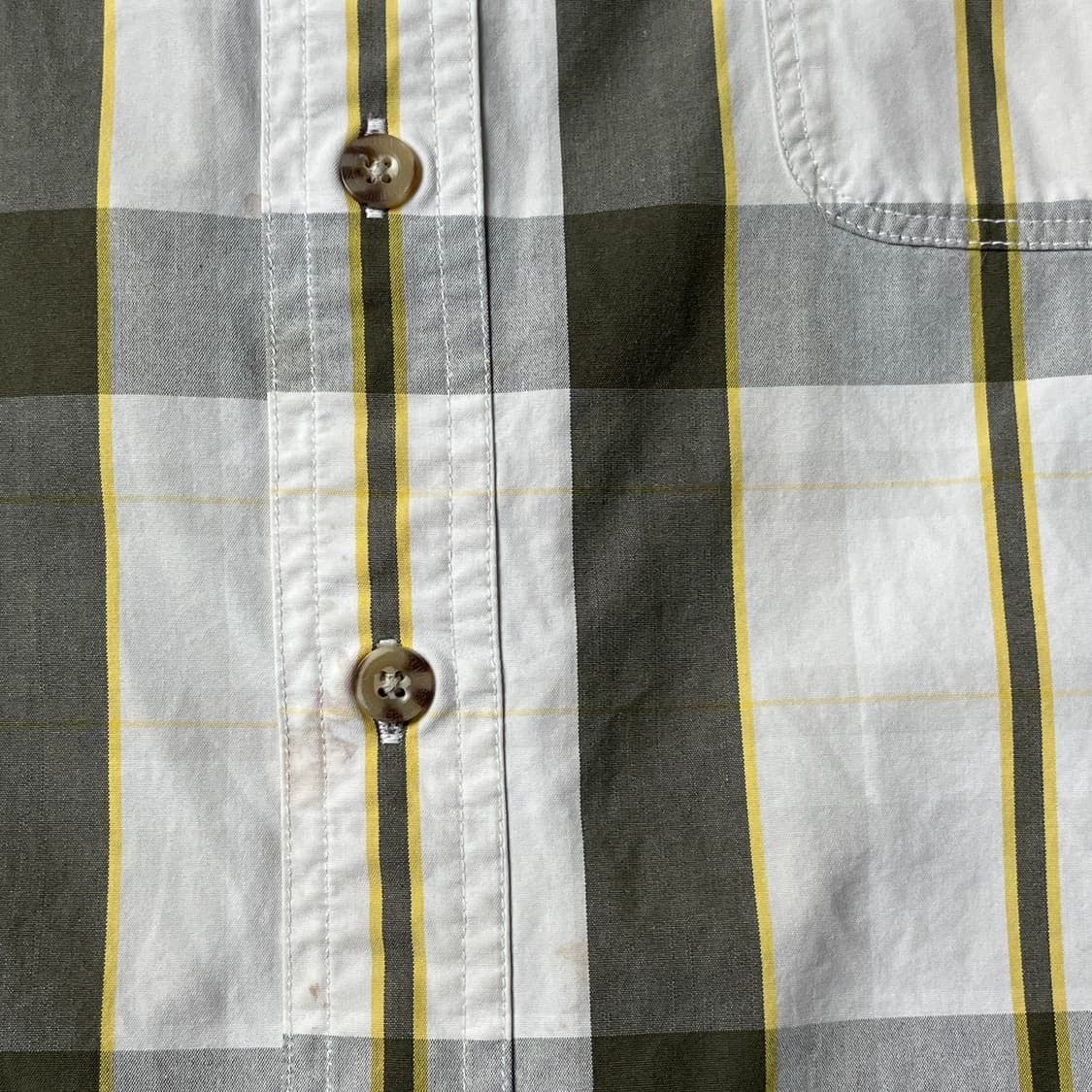 CARHARTT 칼하트 아이보리 체크 다운버튼 반팔 워크셔츠 A01081 상품이미지4