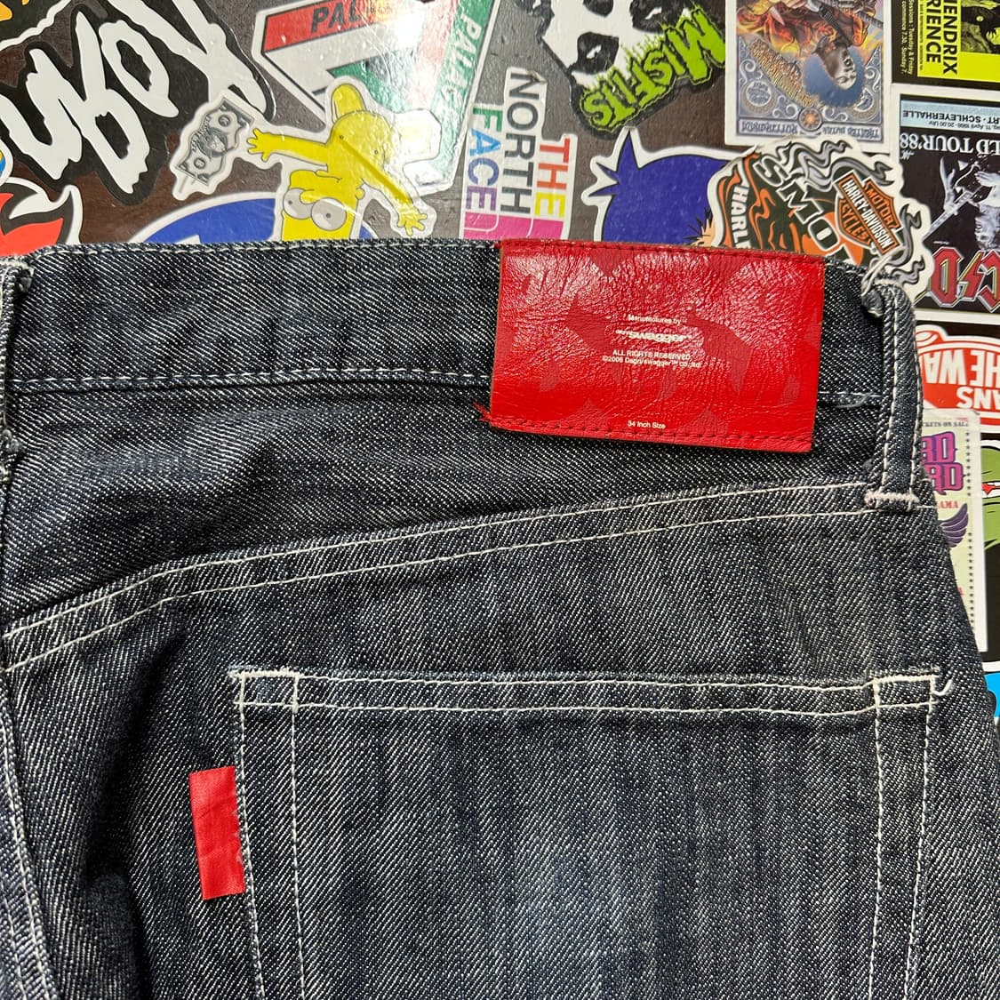 스와거 와이드 블루 진 데님 팬츠 34 상품이미지4