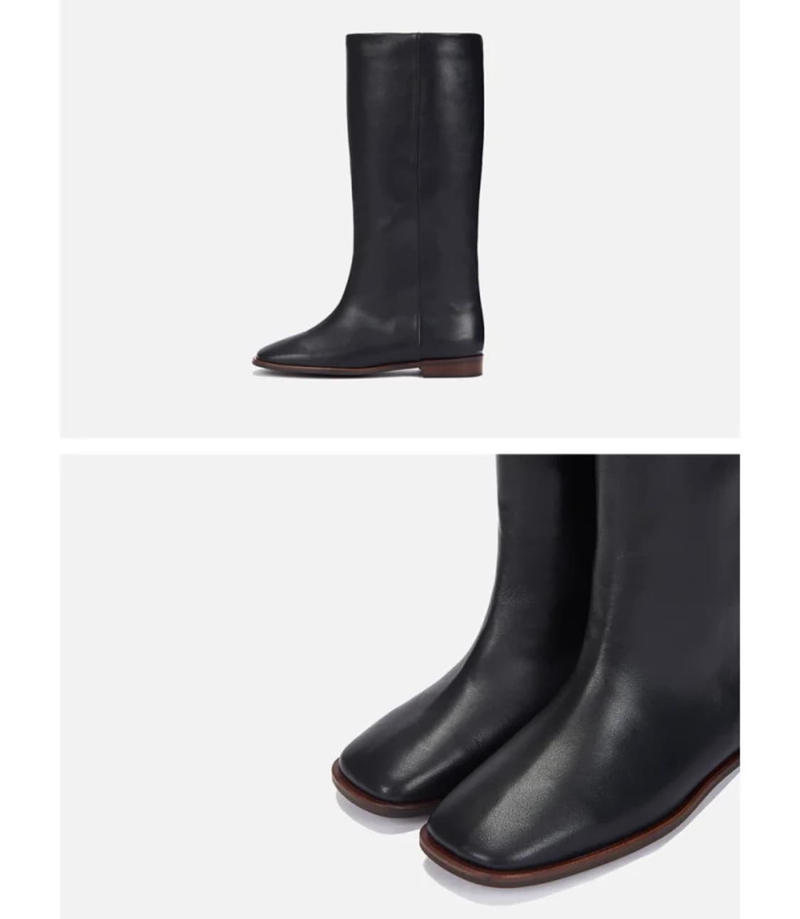로서울 양가죽 wide long boots black 245 상품이미지2