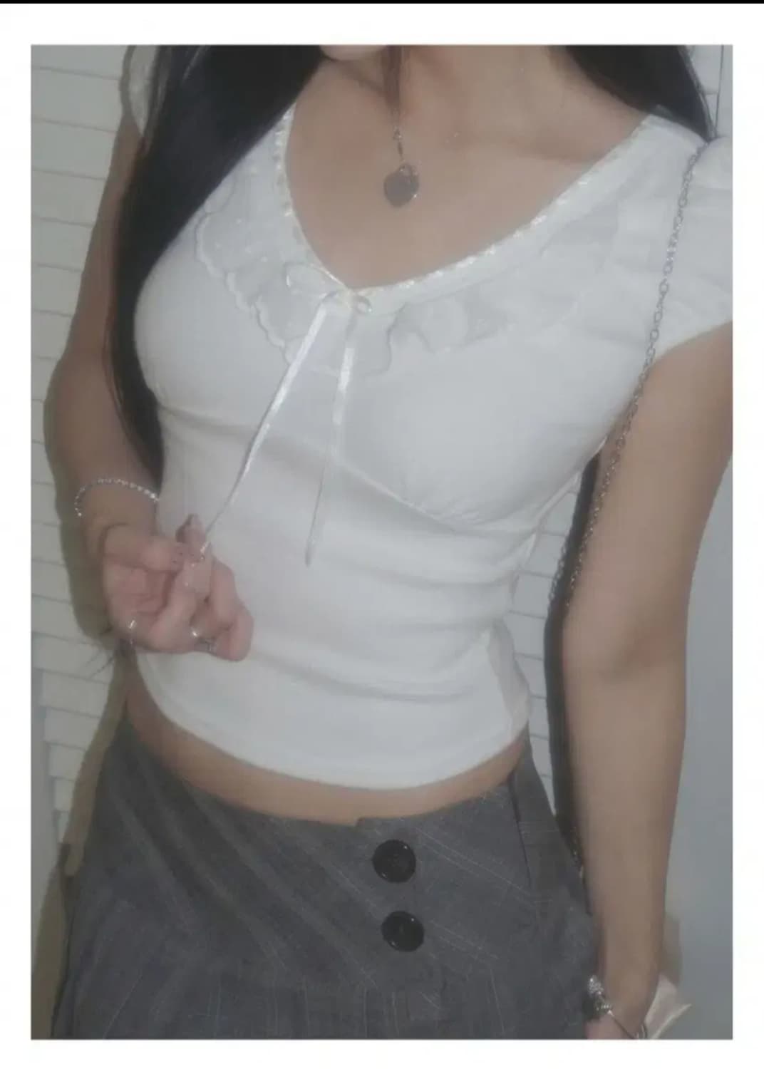 엔젤넘버555 클라우드 프릴 티셔츠 새상품 상품이미지1