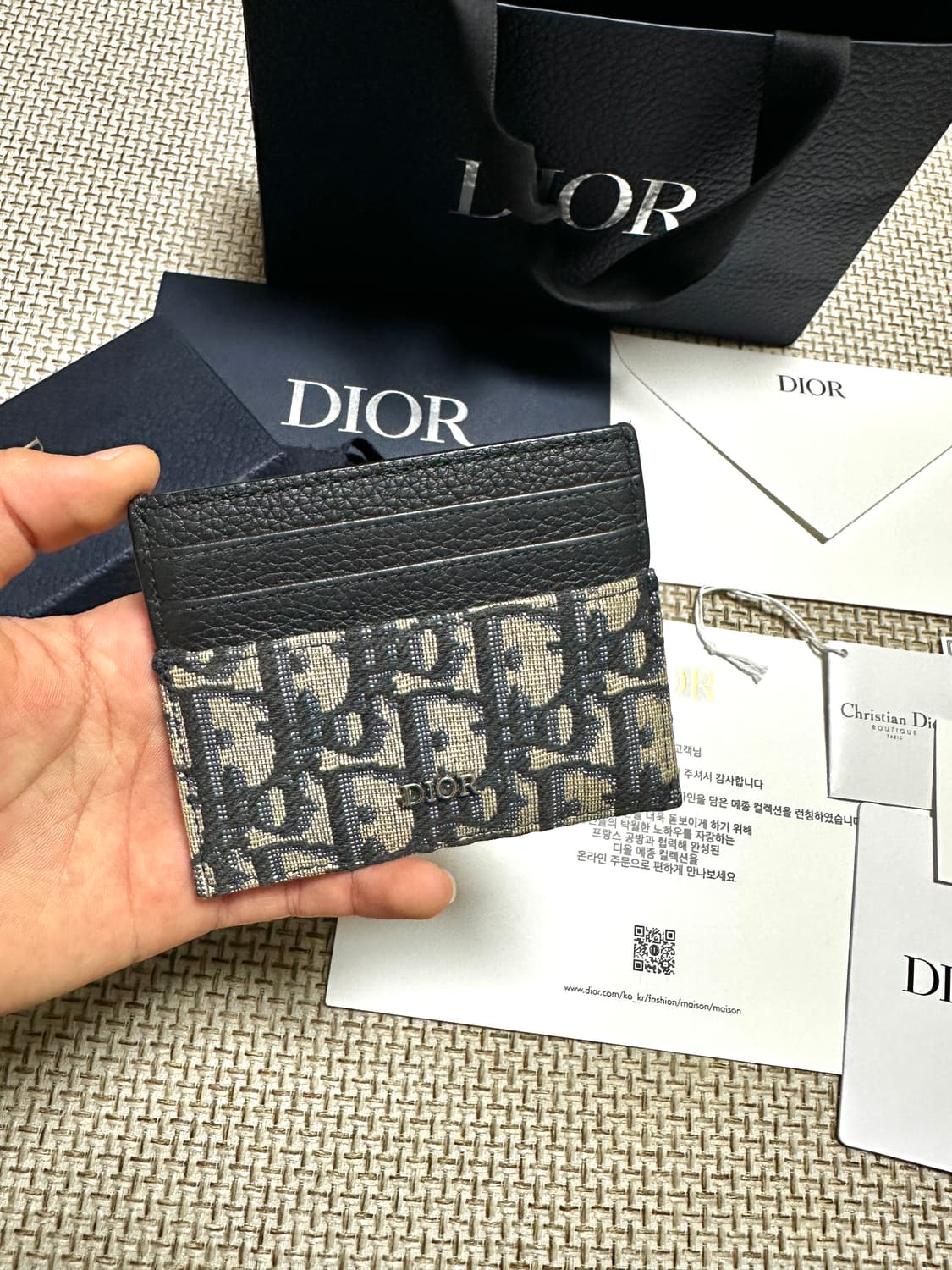 [미사용/새상품] 25ss 디올 오블리크 카드지갑 상품이미지1