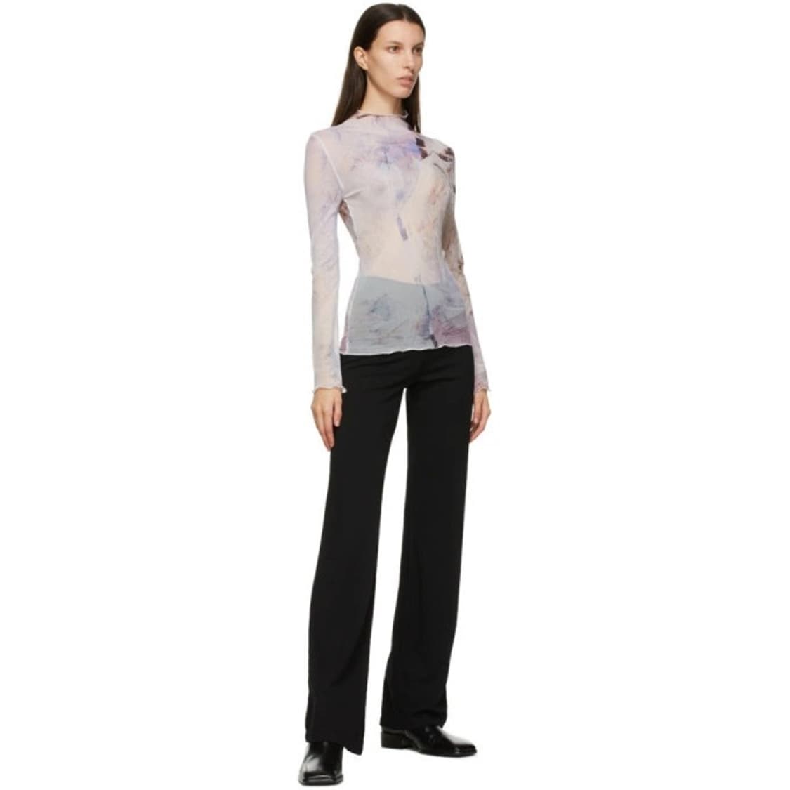 아워레가시 멀티컬러 엣칭 터틀넥 상품이미지4