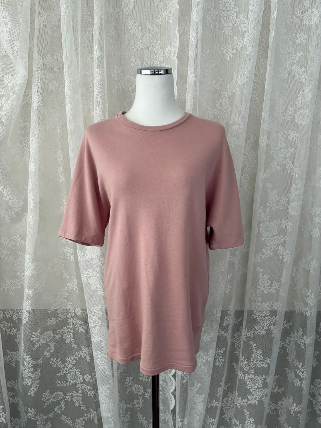 XS) 코스 COS 루즈핏 반팔 티셔츠 인디핑크 상품이미지1