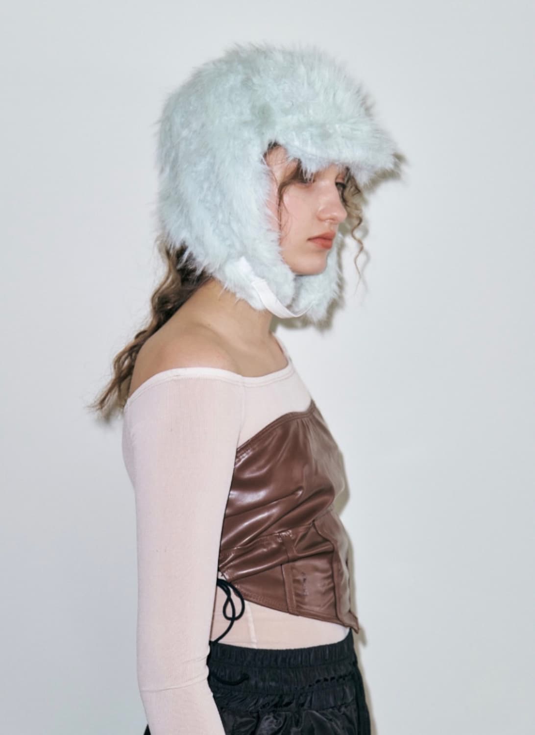 FLUFFY EARFLAP HAT IN MINT 상품이미지1