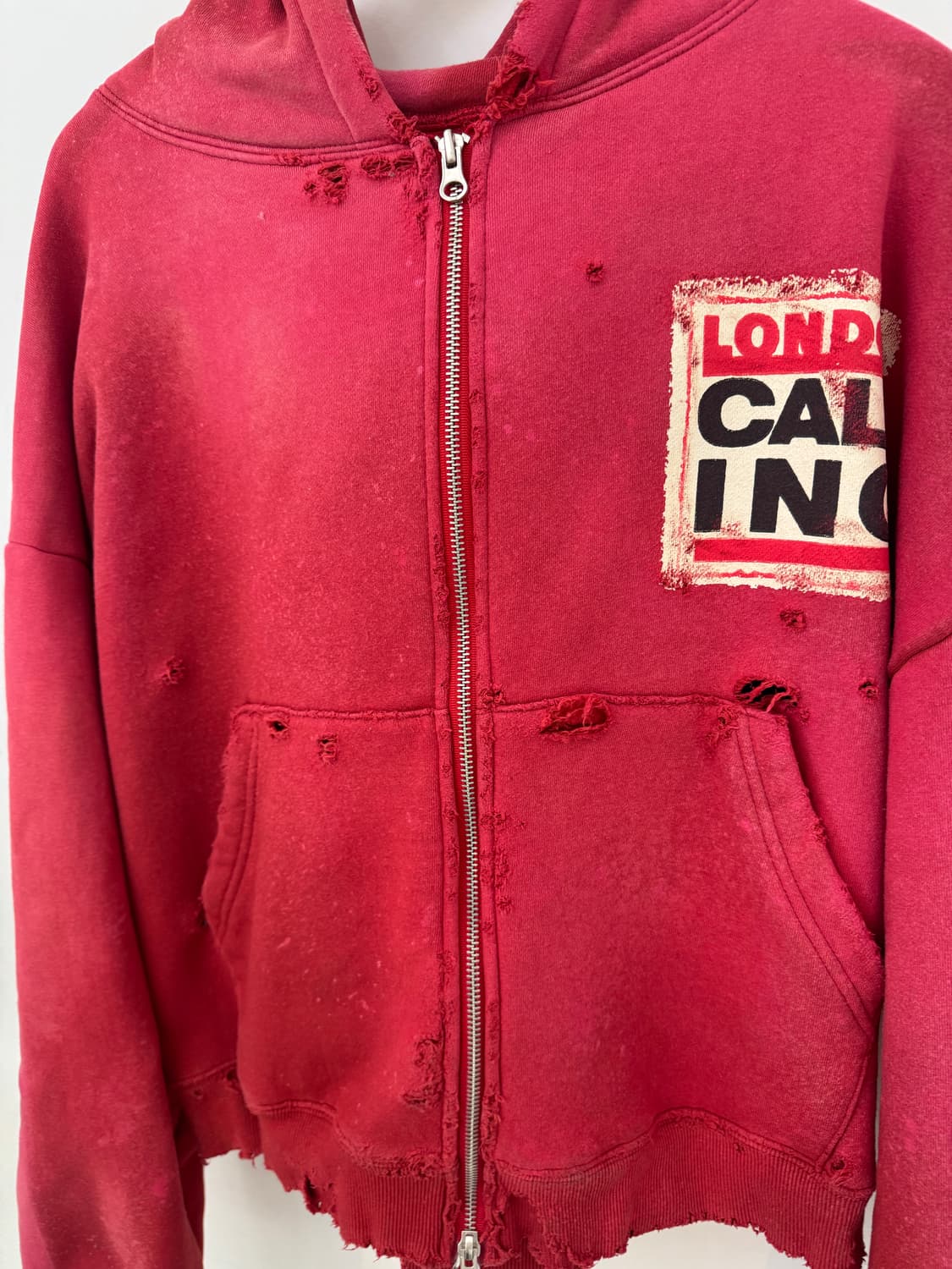 빈티지 크롭 후드집업 상품이미지4