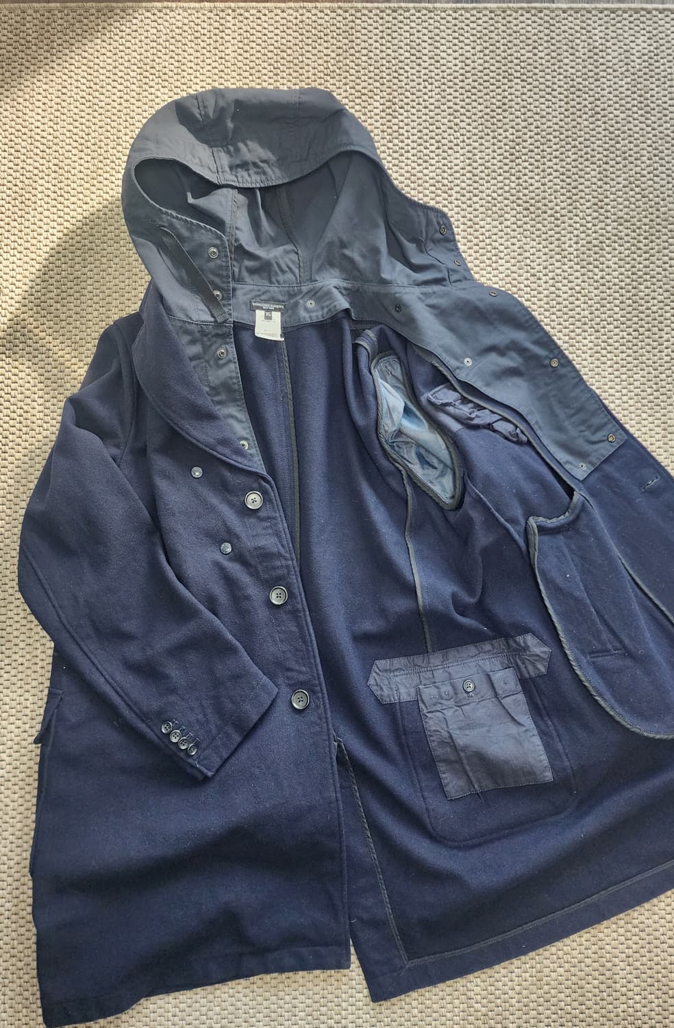 [XL]엔지니어드가먼츠 울 체스터코트 후드내피 포함 상품이미지3