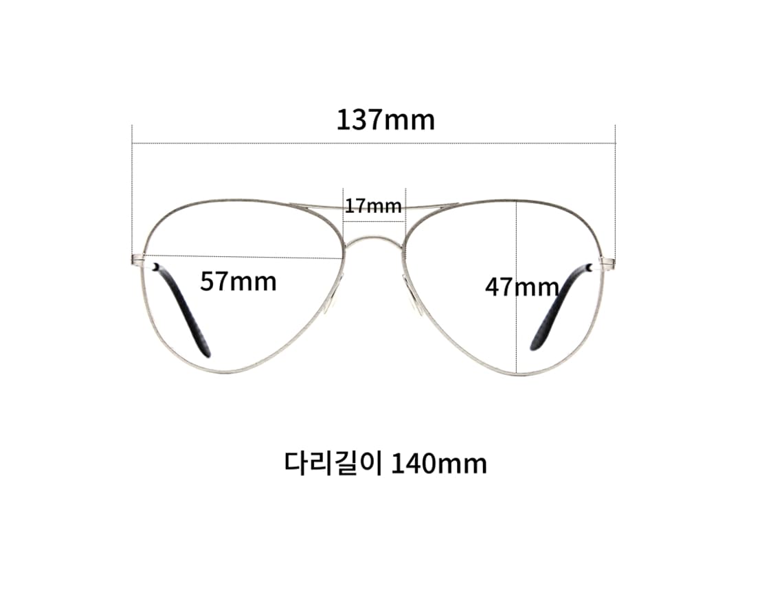 8000아이웨어 8M5,57"사이즈 에비에이터 안경 상품이미지9