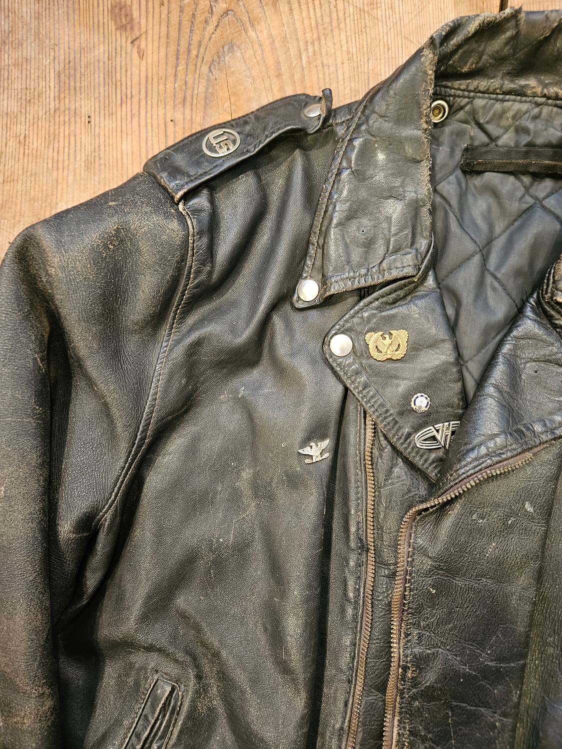 70s 빈티지 AMF  harley davidson 라이더 레더 자켓 상품이미지4